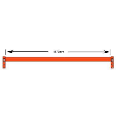 4877mm (140mm High x 50mm Deep) Pallet Racking Beam Dexion Compatible