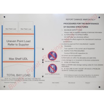 Load sign - Pallet Racking