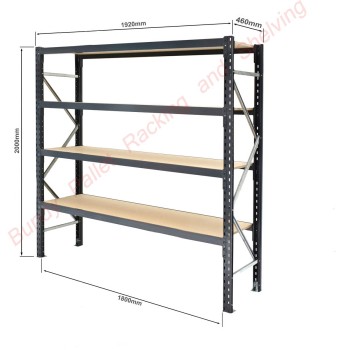 Longspan Shelving 2000mm High x 460mm Deep (1800mm Beams) ChipBoard Shelves