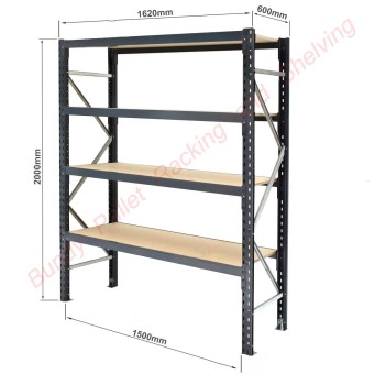 Longspan Shelving 2000mm High x 600mm Deep (1500mm Beams) ChipBoard Shelves